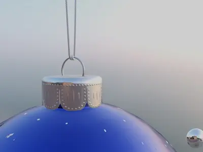 New Year and Christmas decorations Low-poly 3D model