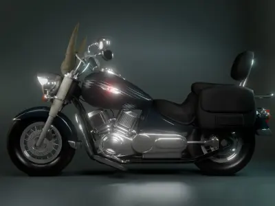 Custom Motorcycle 650cc 3D model