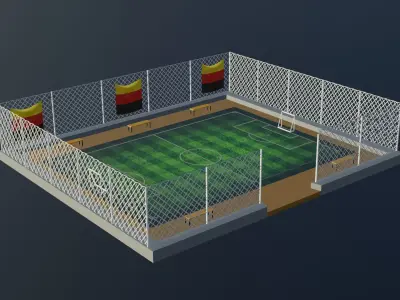 Soccer Stadium - Germany Low-poly 3D model