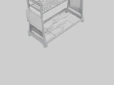 Dish Rack model Low-poly 3D model