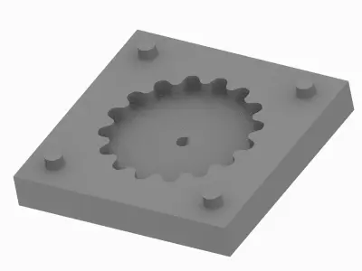 Chocolate Mold Mechanical Gear 3D print model