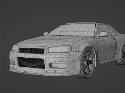 Nissan Skyline Low-poly 3D model