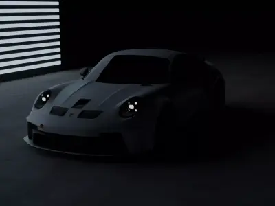 Porsche 911 GT3 Brabus Low-poly 3D model