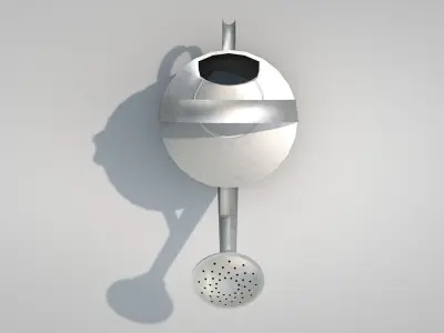 Metal watering can 3D model