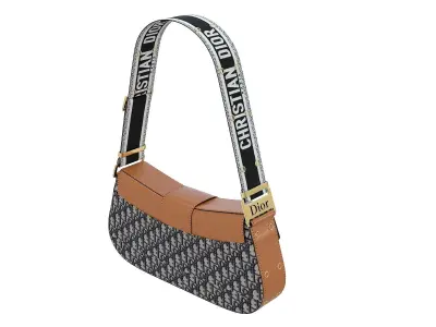 Dior Street Chic Bag Brown Black Print 3D model
