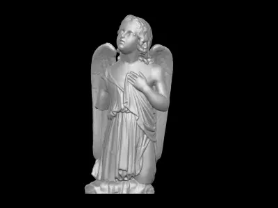 Old Funeral Sculpture Statue 3D Print 3D model 3D print model