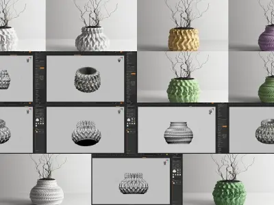 20 vase pot 3d print pack collection