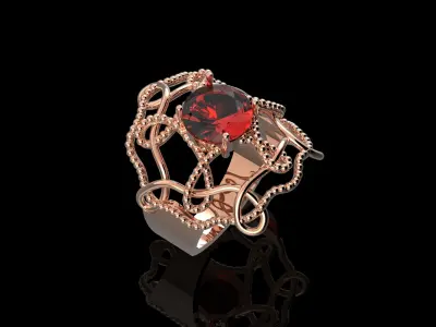 Modern Ring 3D print model shop