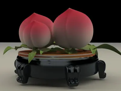Chinese peach 3D model