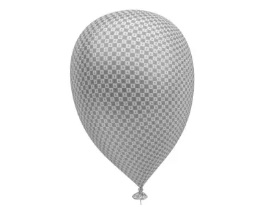 Ballons colorful balloons Low-poly 3D model