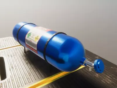 Nitrous Oxide Tank of NOS Brand Low-poly 3D model