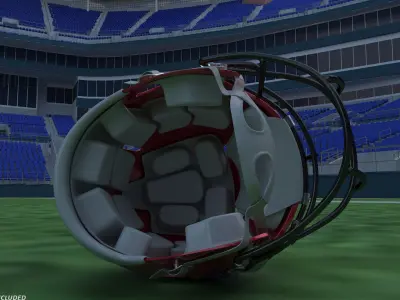 Kansas City Chiefs American Football Helmet 3D model