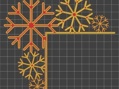 Christmas door corners vol 5 - Multipack of 8 models 3D print model