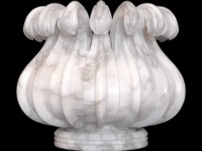 Planter wooden vase 3D model