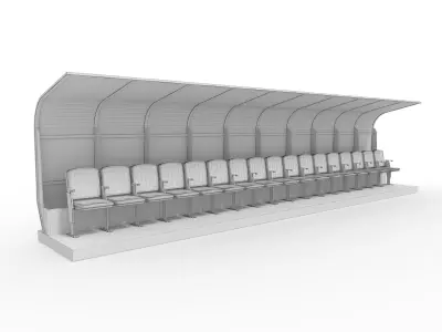 Soccer Bench 03 3D model