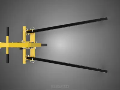 ARM FOLDED HYDRAULIC JACK MOBILE ENGINE CRANE HOIST LIFTING SHOP 3D model