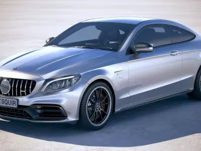 Mercedes C63 S AMG Coupe 2019 3D model