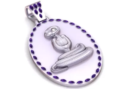 Cobra Pendant 3D Printable Model 3D print model