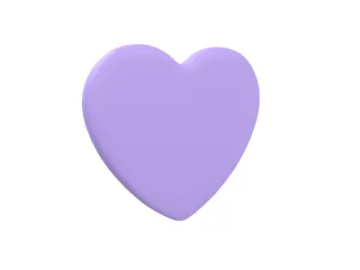 Twitter Heart Emoji v1 006 Low-poly 3D model