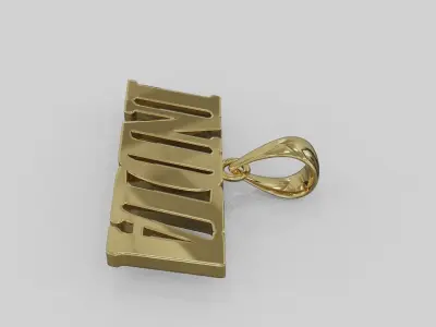 Name pendant Free 3D print model