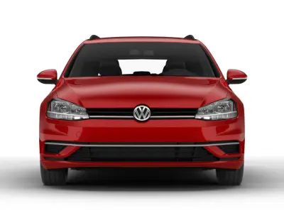 2018 volkswagen golf sportwagen Low-poly 3D model