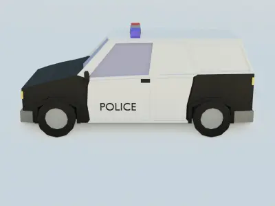 car police jeep low poly Free 3D model