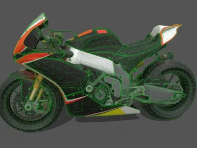 Sportbike1 Low-poly 3D model