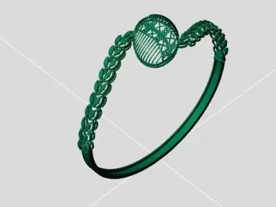 1381 Golden Leafstream Bracelet 8gm 3D print model