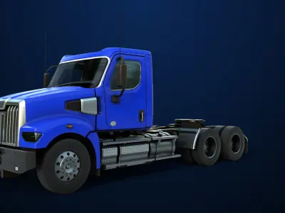 Generic Heavy Truck Chassis 01 All PBR Unity UE Textures Low-poly 3D model