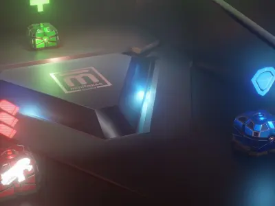 Sci-Fi Game asset Kit Low-poly 3D model 3D model