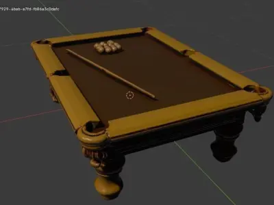 Golden Billiard Table 3D Model 3D print model