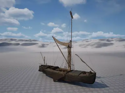Victorian Thames Barge  3D model