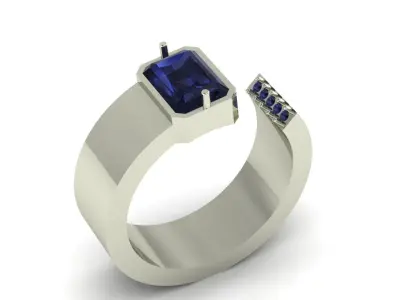 Modern ring 3D print model