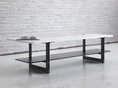 Valery 1 Rectangular Coffee Table 3D model