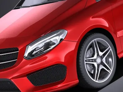 Mercedes-Benz B-Class AMG 2016 VRAY 3D model