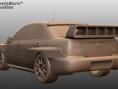 Subaru Impreza WRX STI High-Performance Rally Sport Sedan 3D print model
