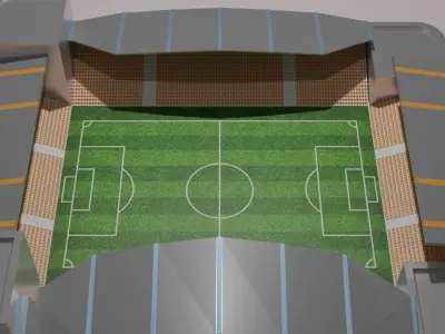 Low poly football stadium  Low-poly 3D model