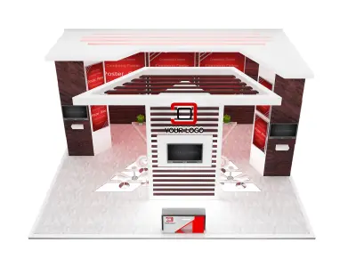 Booth Exhibition Stand a534a 3D model