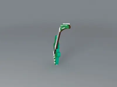Kramer green tiger maple guitar Free 3D model