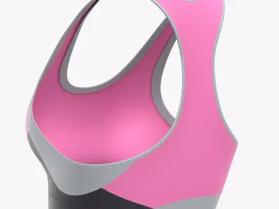 Sport Bra 01 Low-poly 3D model