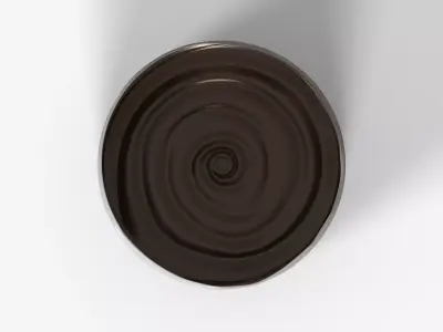 White Plastic Basket h100 Low-poly 3D model