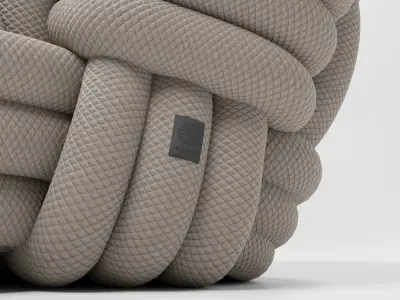 Moooi Knitty Lounge Chair by Nika Zupanc  Low-poly 3D model