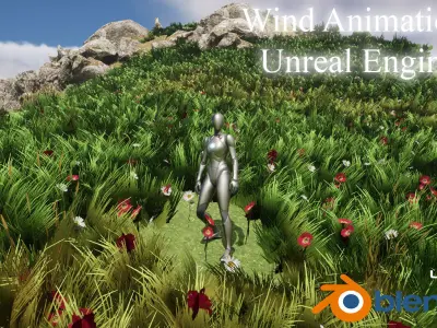 Grass Low Poly  Low-poly 3D model