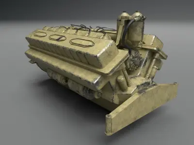 Ship Engine 7d12 Free low-poly 3D model