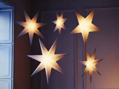 IKEA Strala Paper Stars 3D model