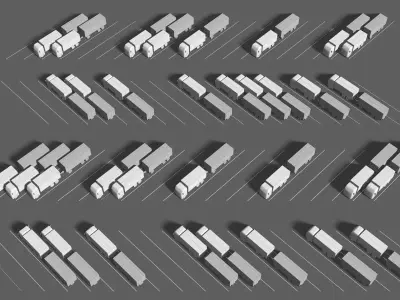 Truck parking 24L03 3D model