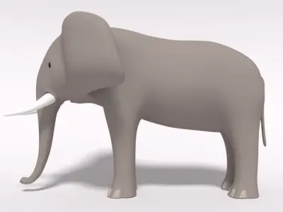 Cartoon Elephant 3D model