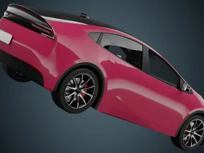 EV Car 04 Low-poly 3D model