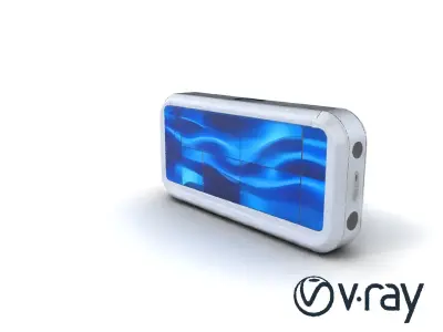 Futuristic Wall Module with Panoramic Displays model pack Low-poly 3D model