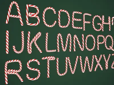 Candies Alphabet 3D model